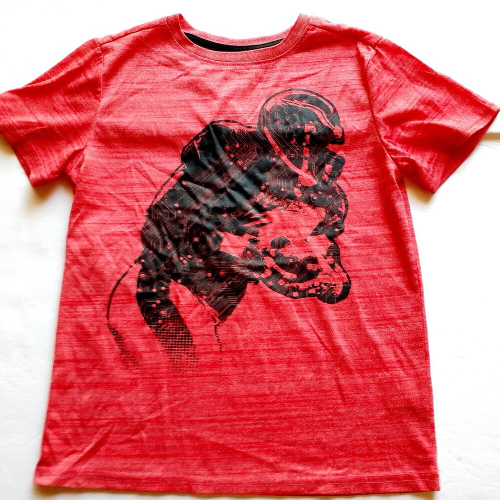 MTA Sport Boys T-Shirt Football Short Sleeve Red Small 6-7